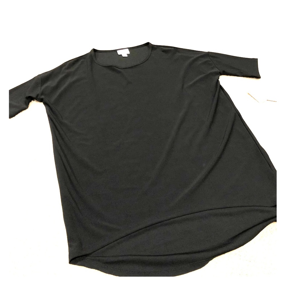 NWT LuLaRoe XS solid black Irma shirt